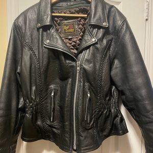 Woman’s biker leather jacket XXL